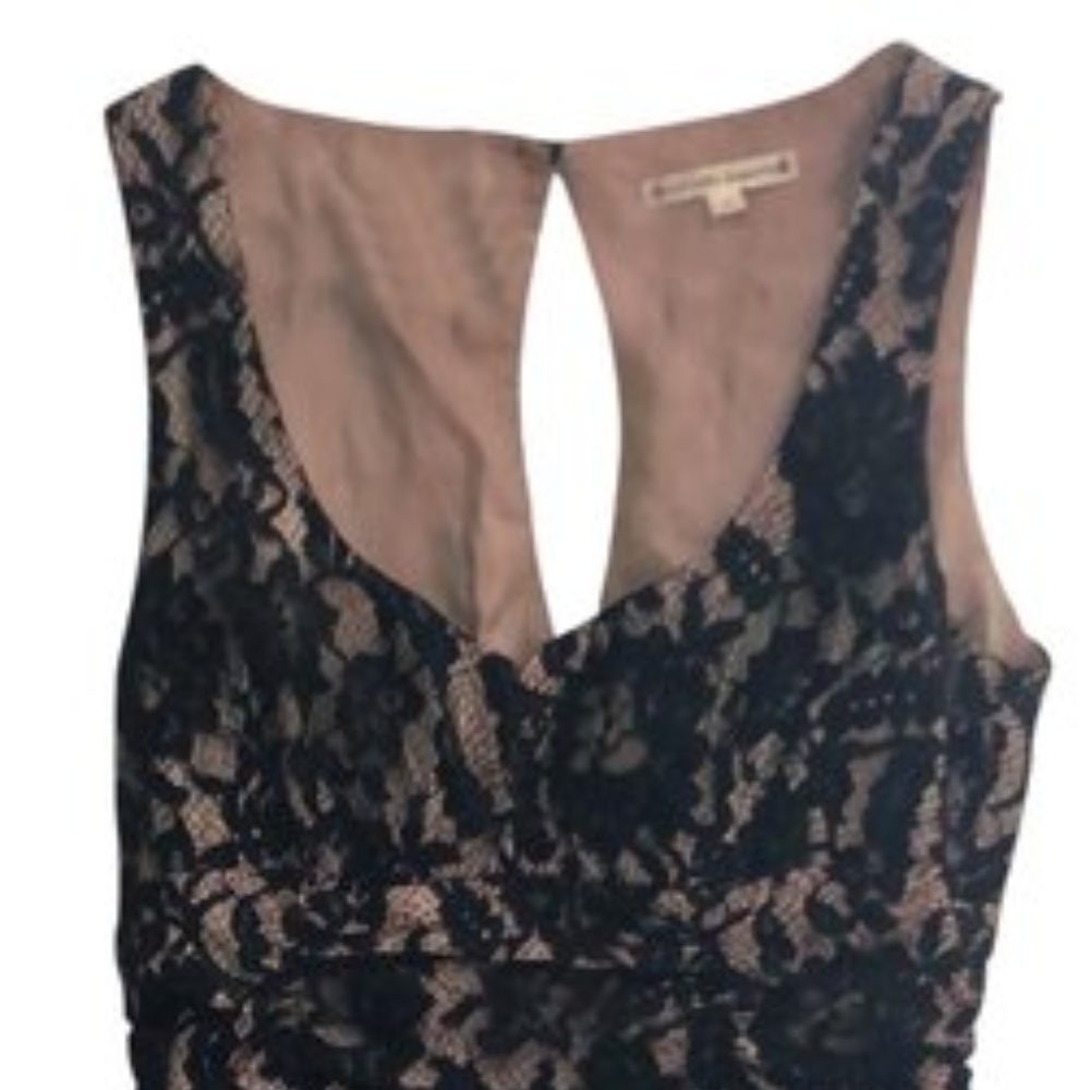 Black lace cocktail dress